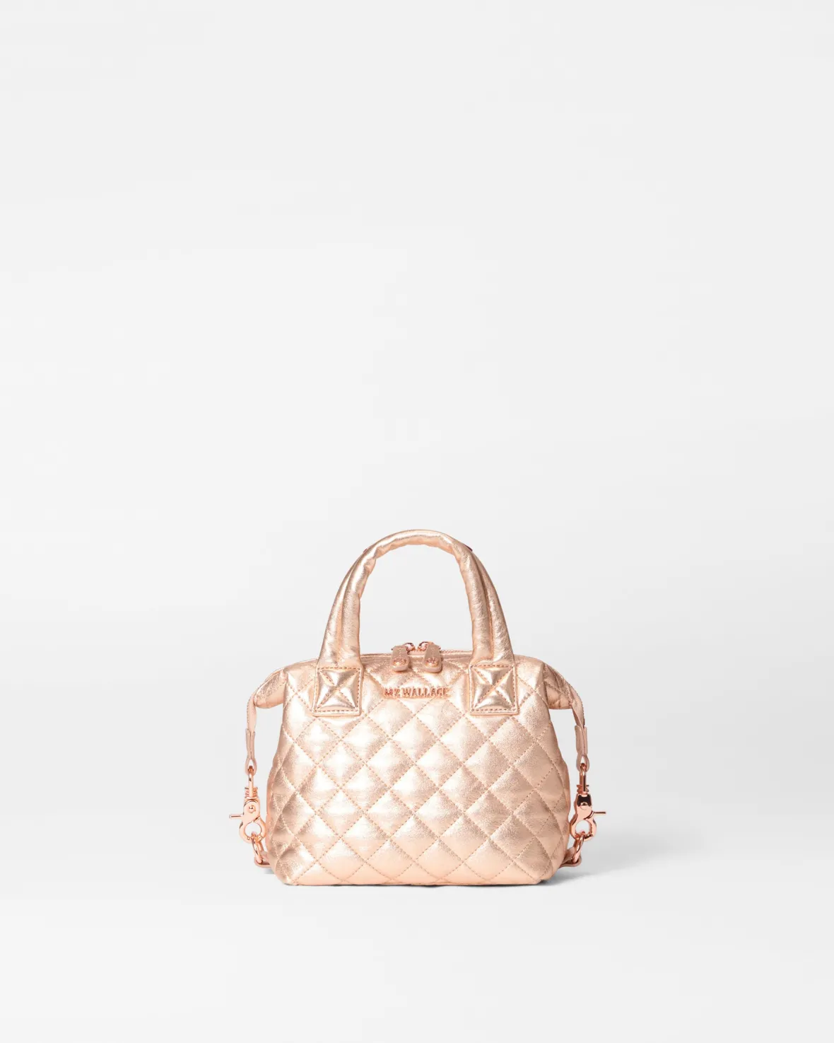 Crossbody<MZ Wallace Micro Sutton RoseGoldMetallicLeather