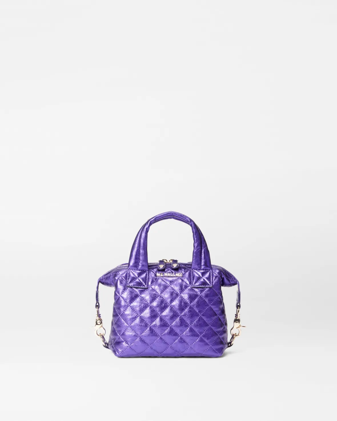 Crossbody<MZ Wallace Micro Sutton PurpleMetallicLeather