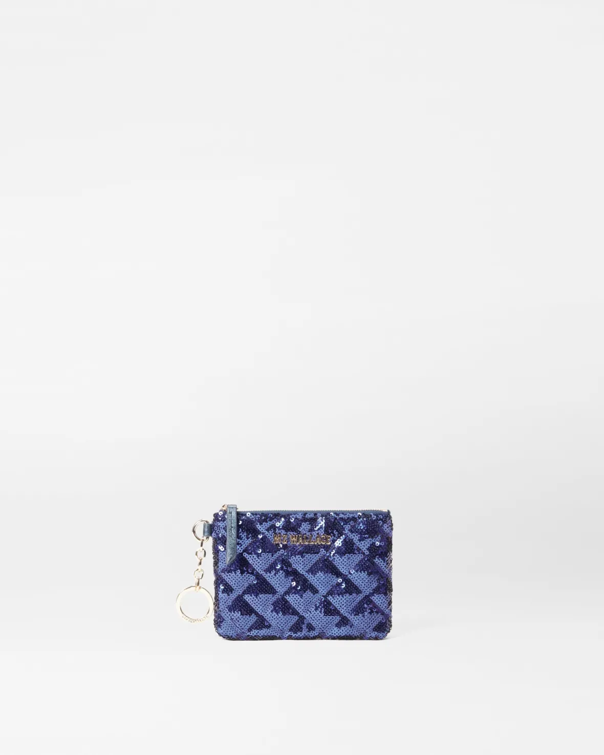 Accessories<MZ Wallace Flat Metro Key Pouch SapphireSequin