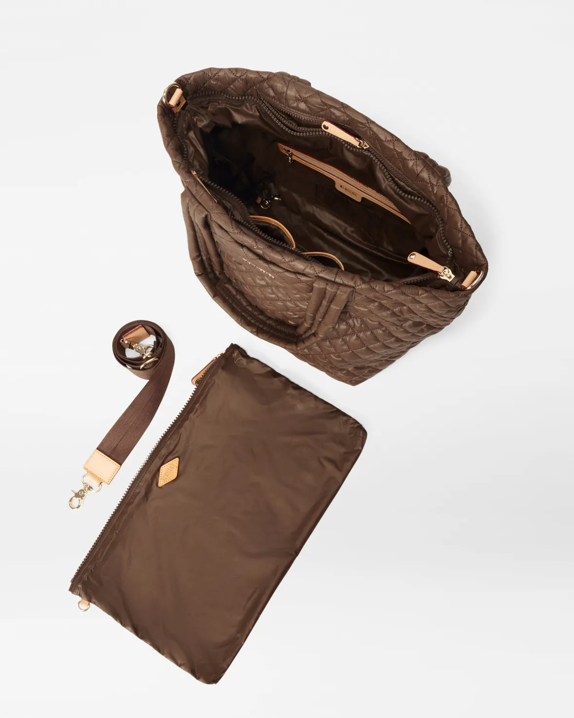 Metro|Totes<MZ Wallace The Metro Tote® Deluxe - Medium Walnut