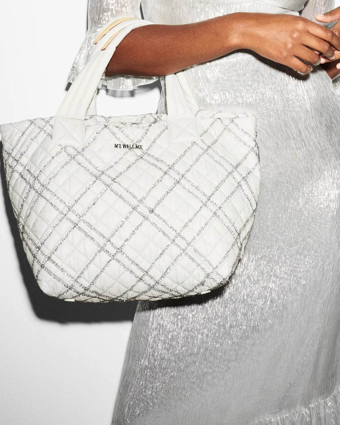 Metro<MZ Wallace The Metro Tote® Deluxe - Small FrostTinsel