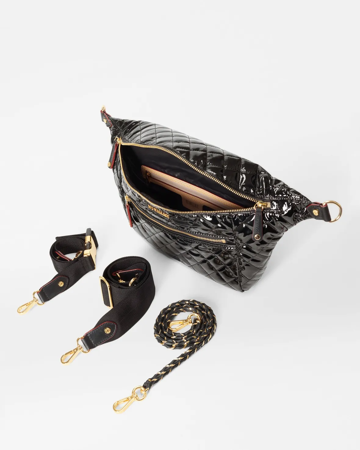 Crosby|Belt Bags & Slings<MZ Wallace Crosby Sling BlackLacquer