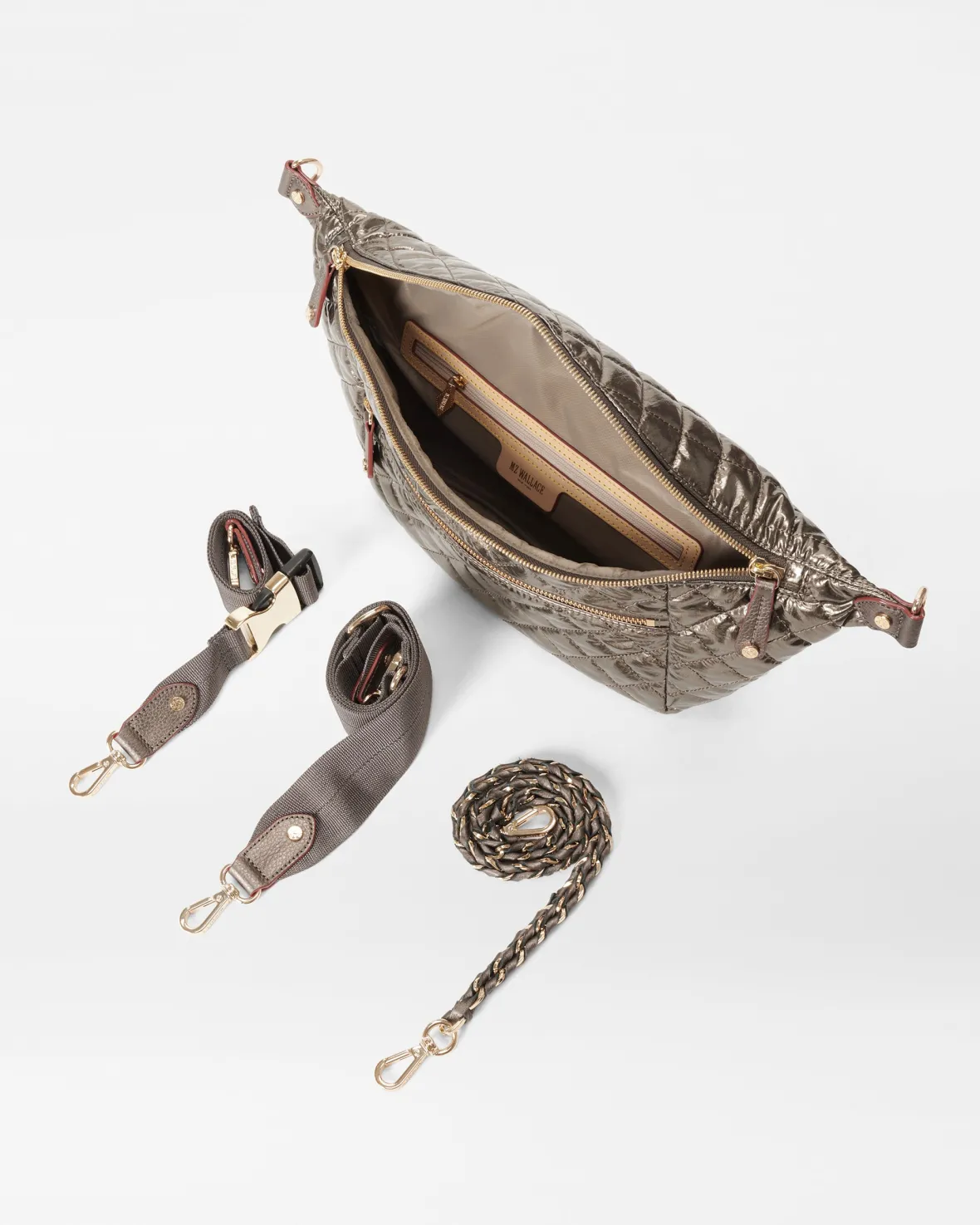 Crosby|Belt Bags & Slings<MZ Wallace Crosby Sling MoondustMetallicLacquer