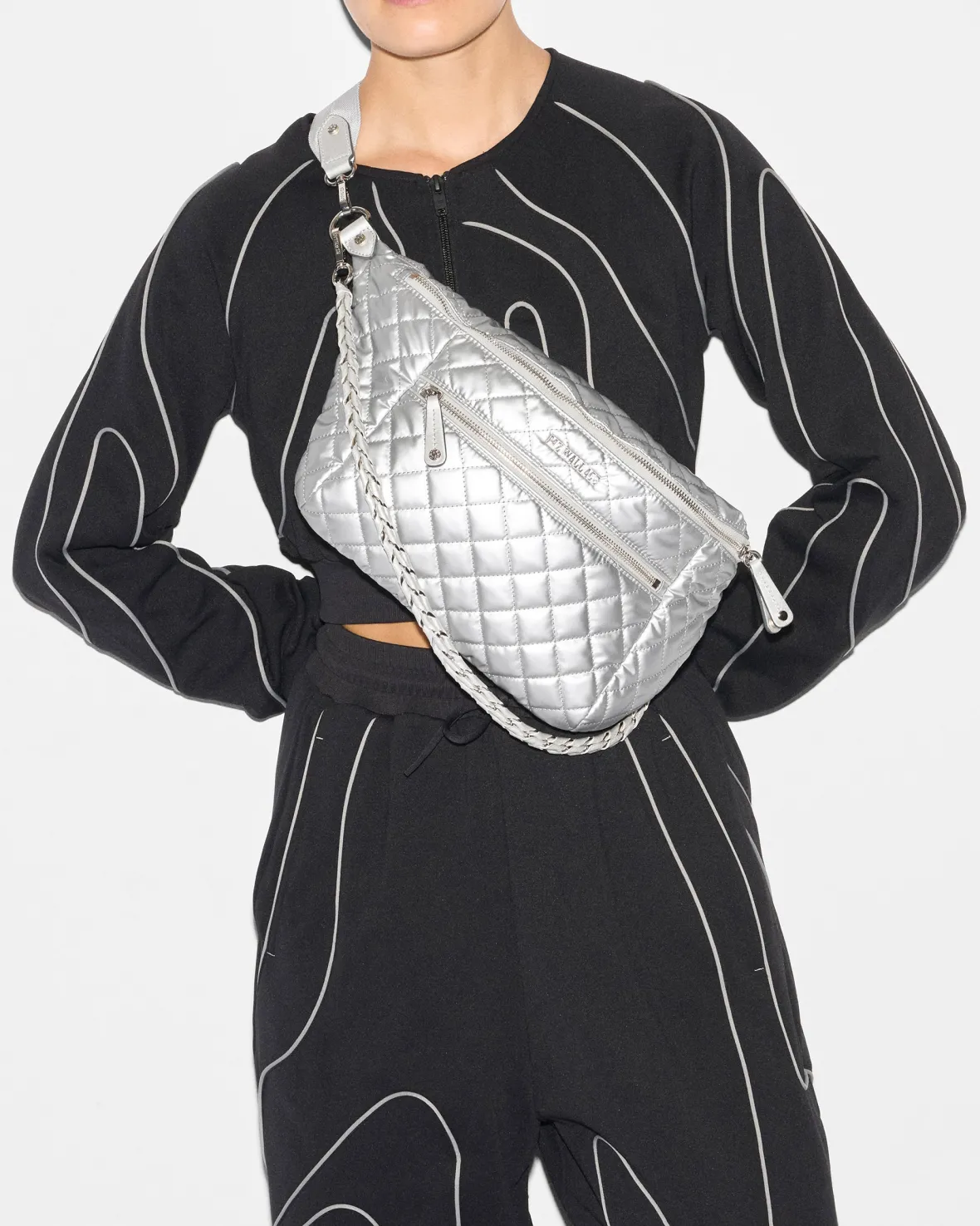 Crosby|Belt Bags & Slings<MZ Wallace Crosby Sling MatteSilver