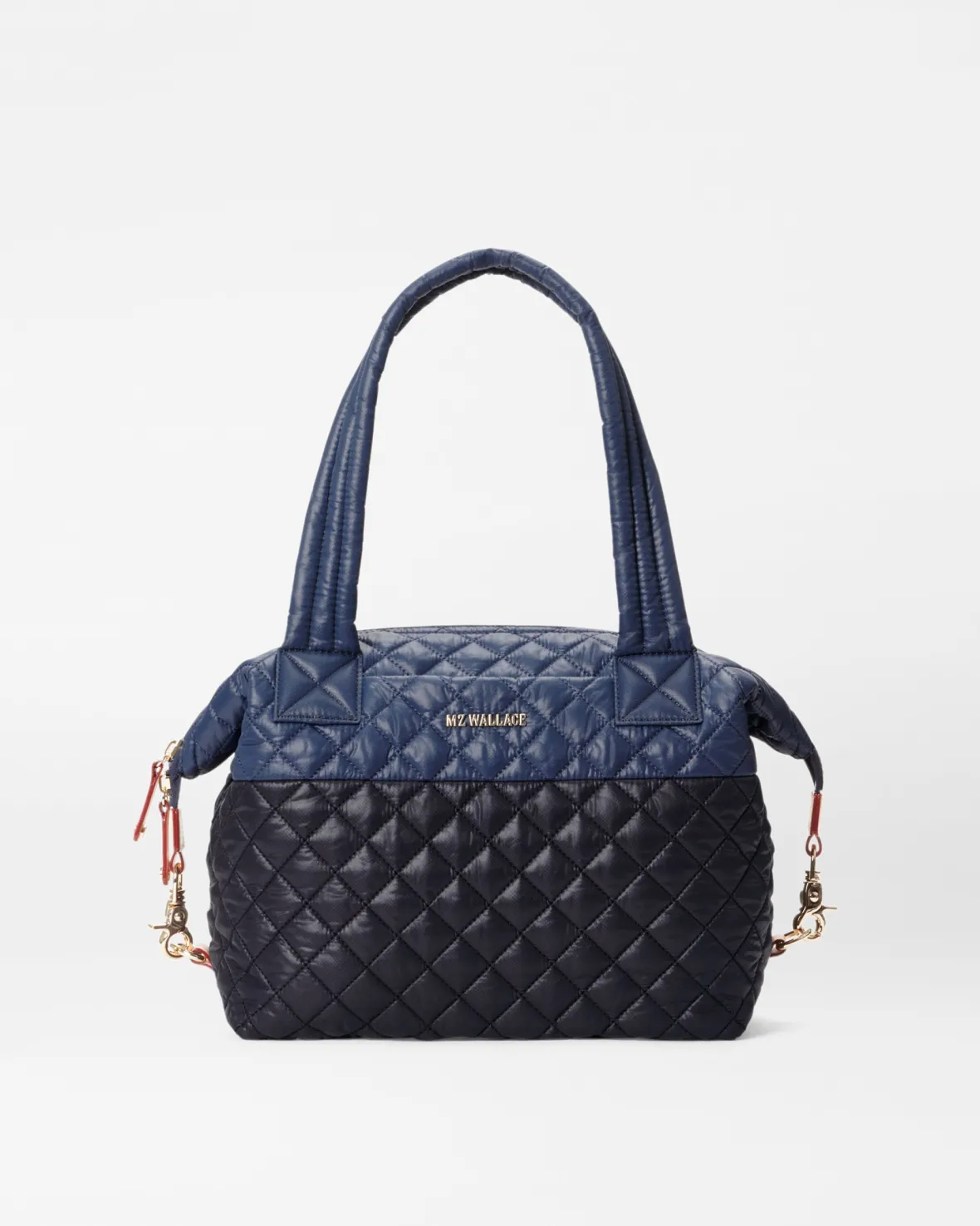 Metro|Shoulders<MZ Wallace Medium Sutton Deluxe Black/NavyColorBlock
