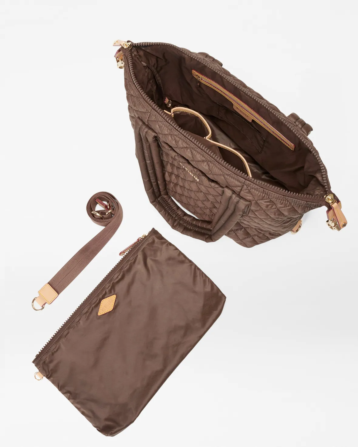 Metro|Shoulders<MZ Wallace Medium Sutton Deluxe WalnutRec