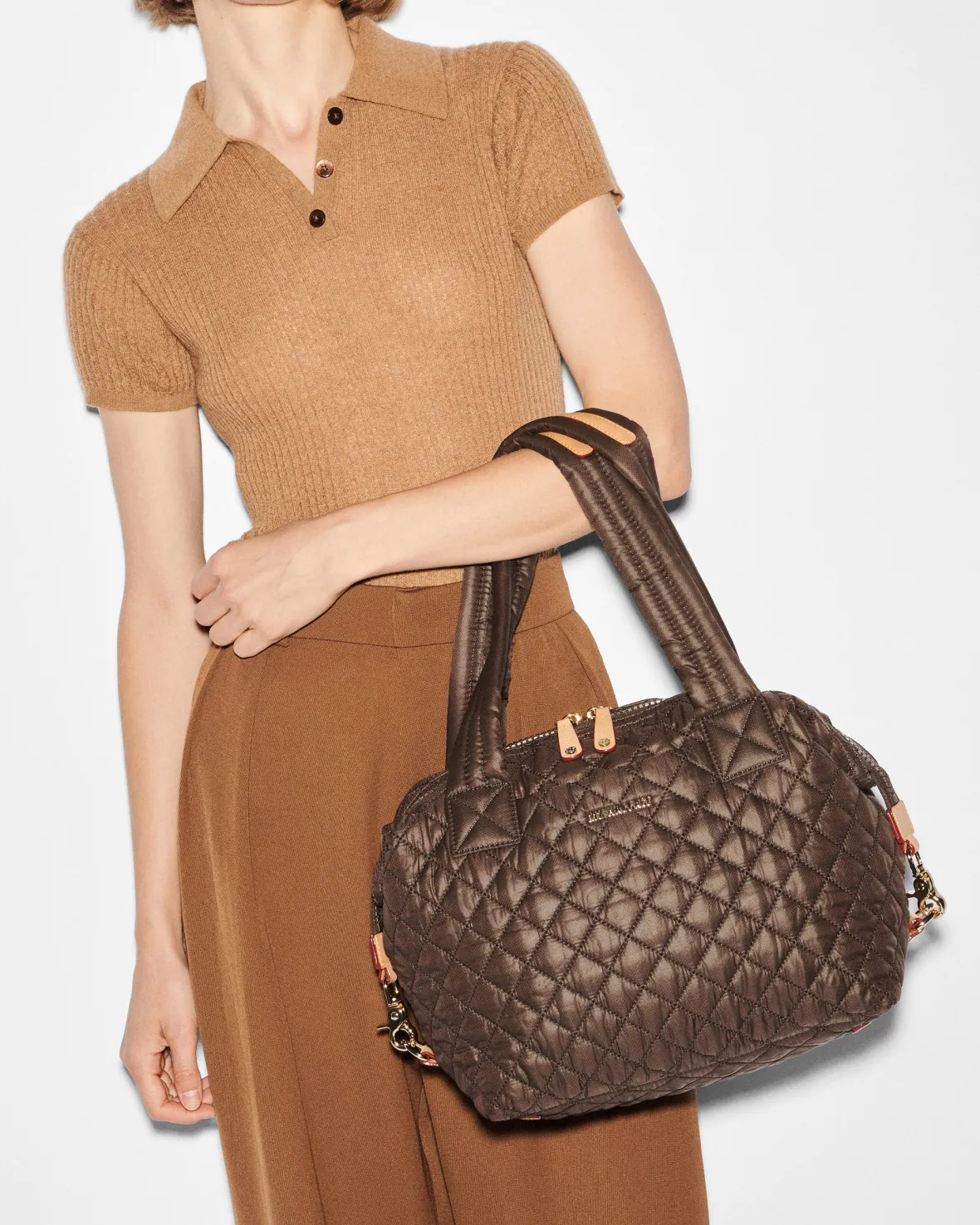 Metro|Shoulders<MZ Wallace Medium Sutton Deluxe WalnutRec