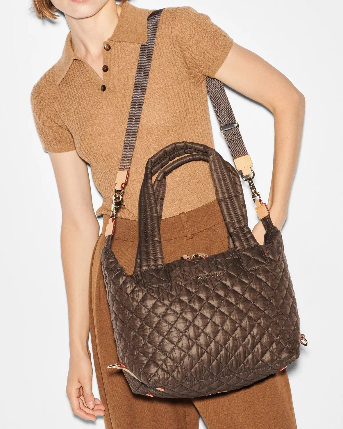 Metro|Shoulders<MZ Wallace Medium Sutton Deluxe WalnutRec