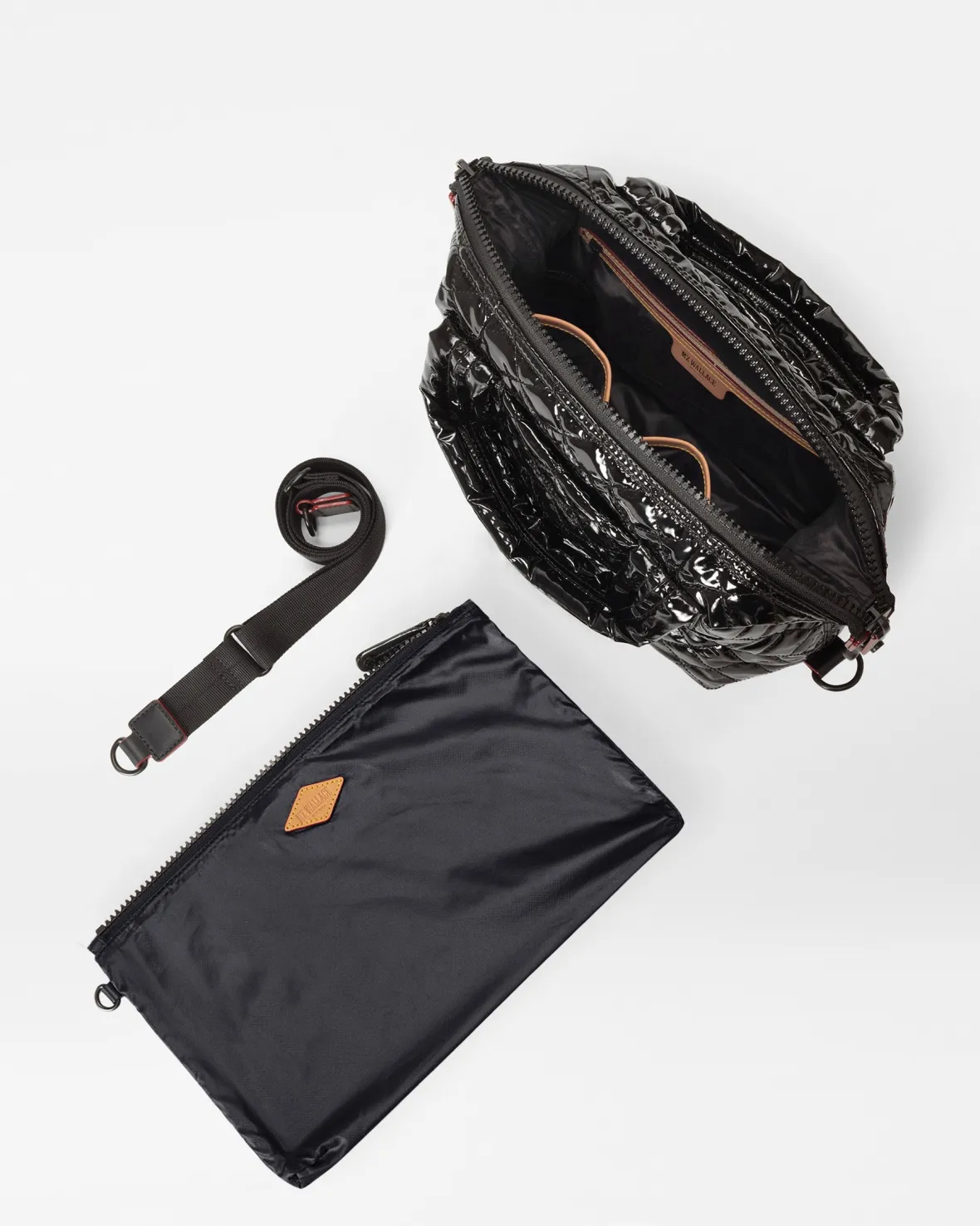 Metro|Crossbody<MZ Wallace Small Sutton Deluxe BlackLacquer