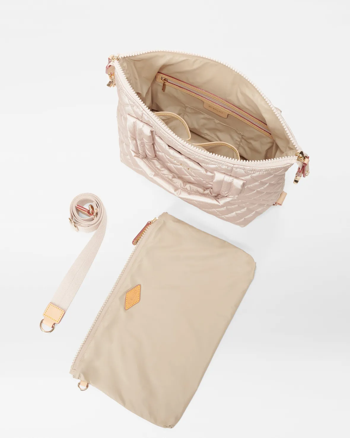 Metro|Crossbody<MZ Wallace Small Sutton Deluxe PaleRoseGold