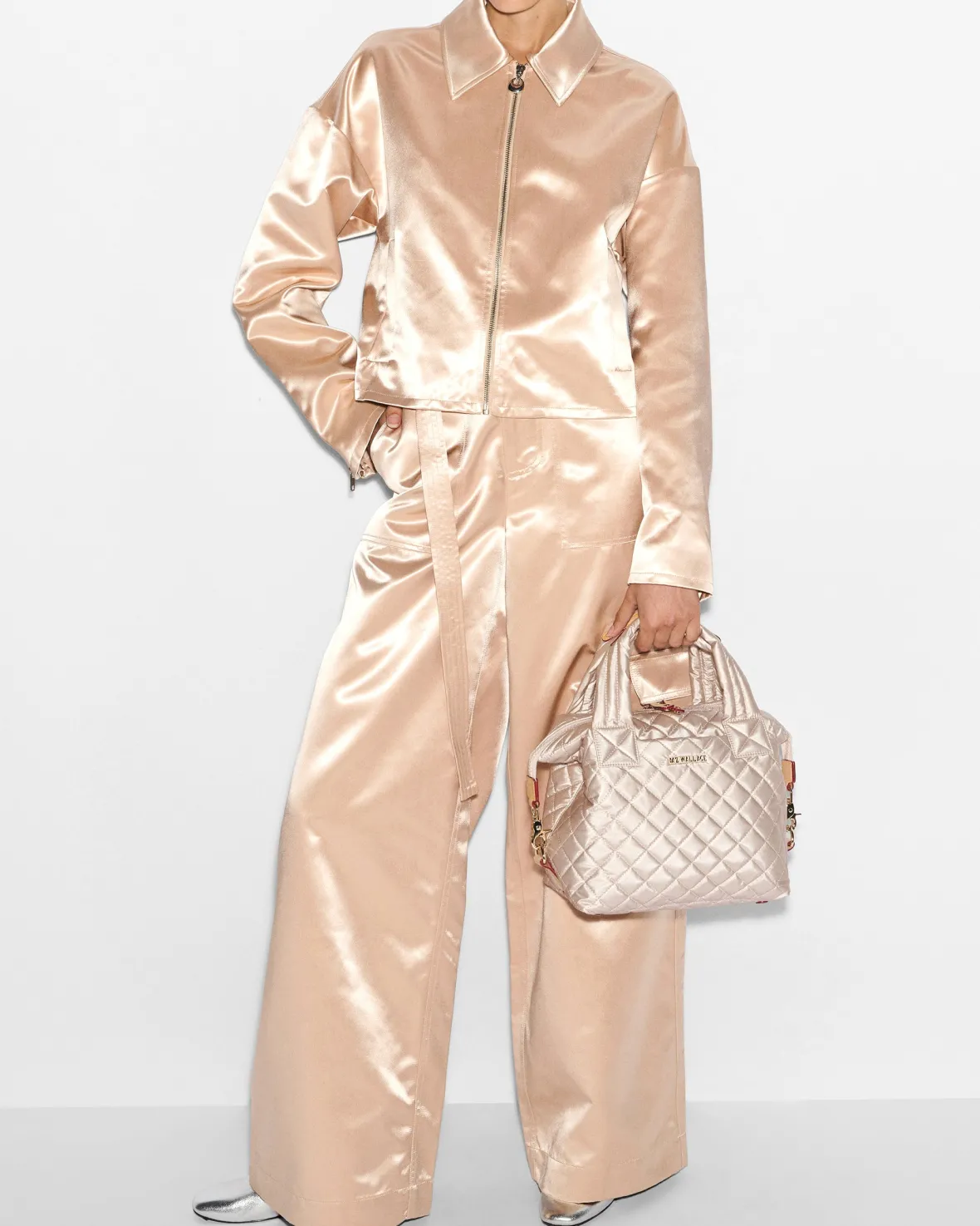 Metro|Crossbody<MZ Wallace Small Sutton Deluxe PaleRoseGold