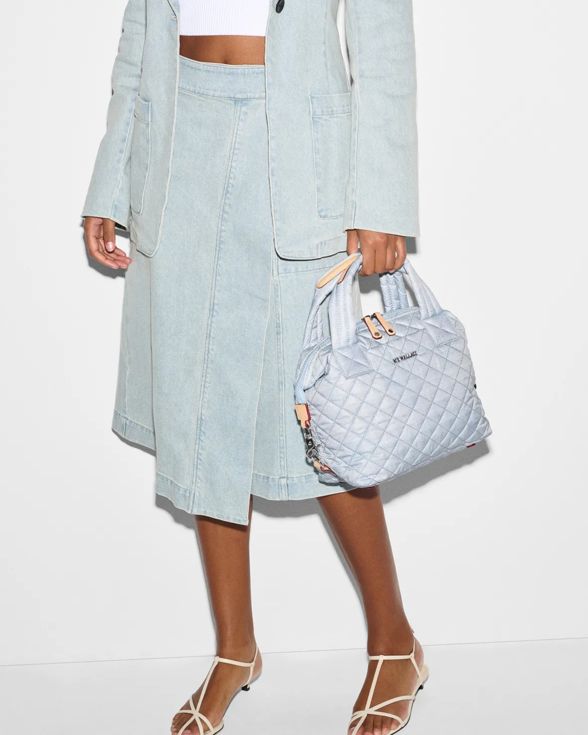 Metro|Crossbody<MZ Wallace Small Sutton Deluxe Chambray