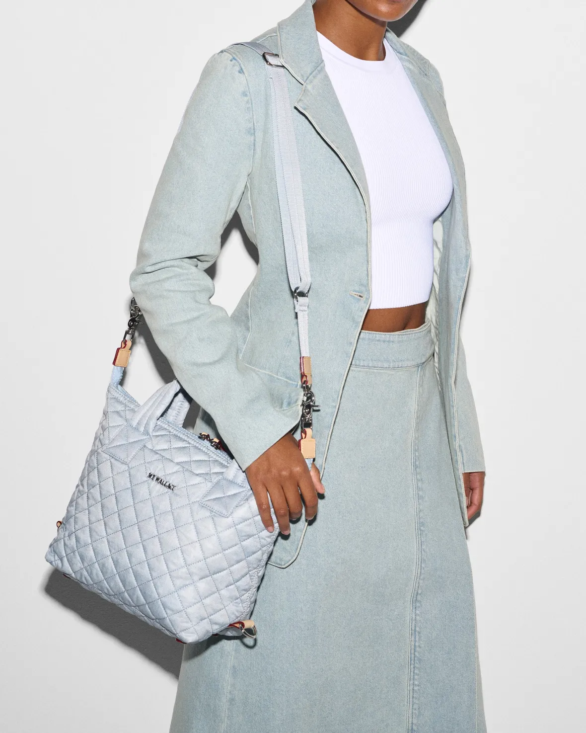 Metro|Crossbody<MZ Wallace Small Sutton Deluxe Chambray