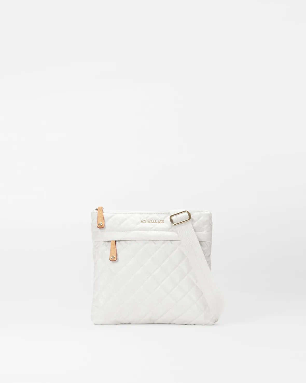 Metro|Crossbody<MZ Wallace Metro Flat Crossbody PearlMetallic