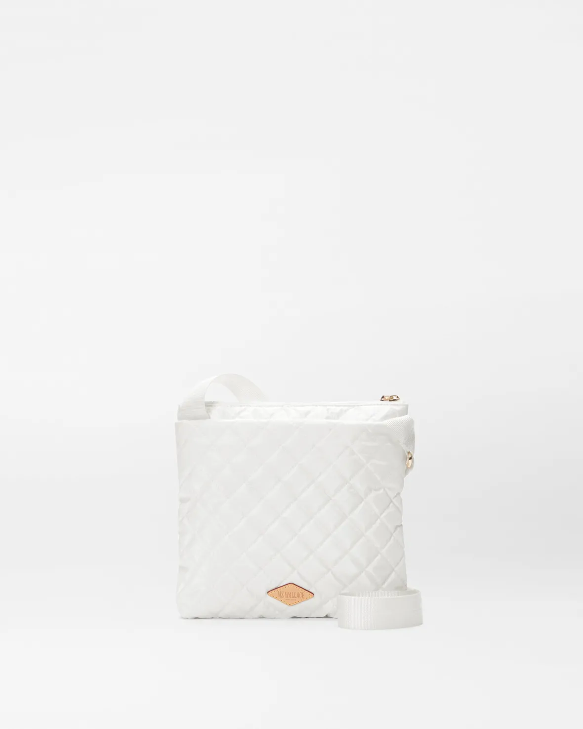 Metro|Crossbody<MZ Wallace Metro Flat Crossbody PearlMetallic