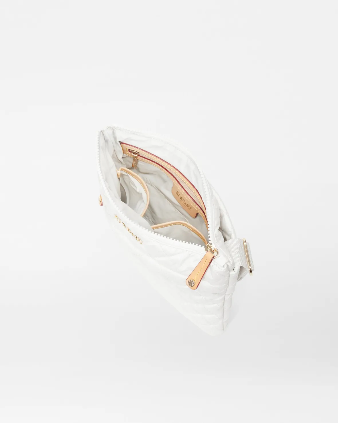 Metro|Crossbody<MZ Wallace Metro Flat Crossbody PearlMetallic