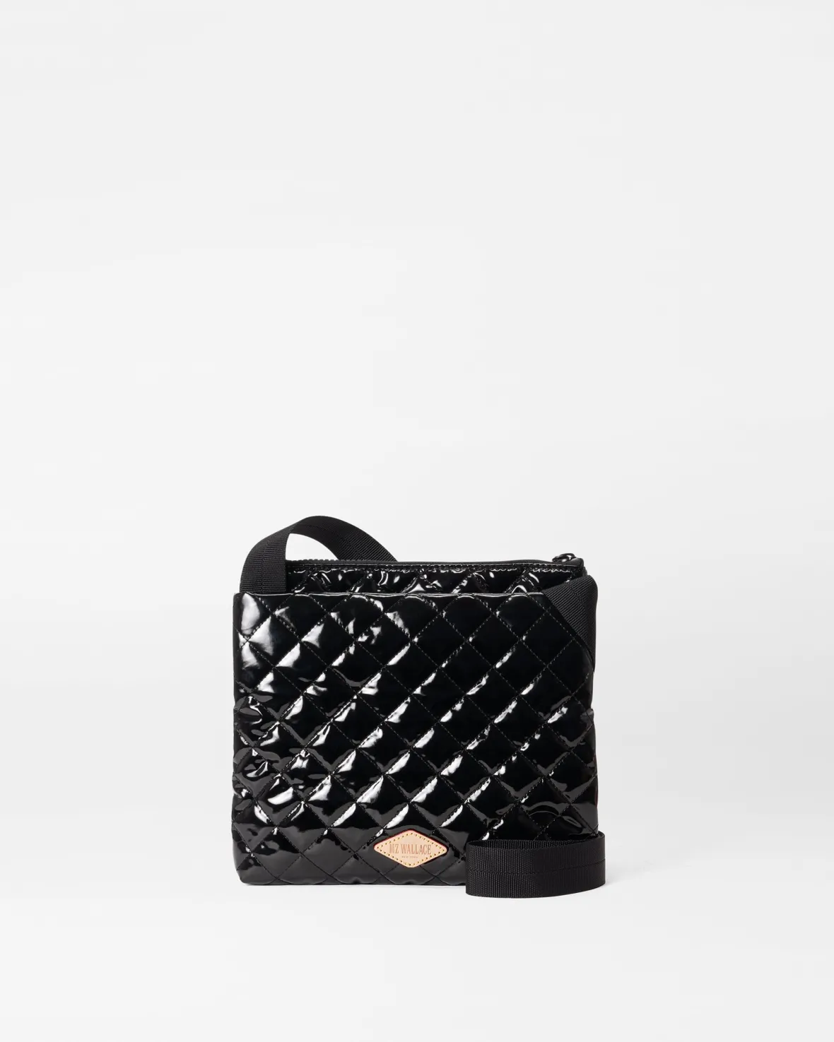 Metro|Crossbody<MZ Wallace Metro Flat Crossbody BlackLacquer