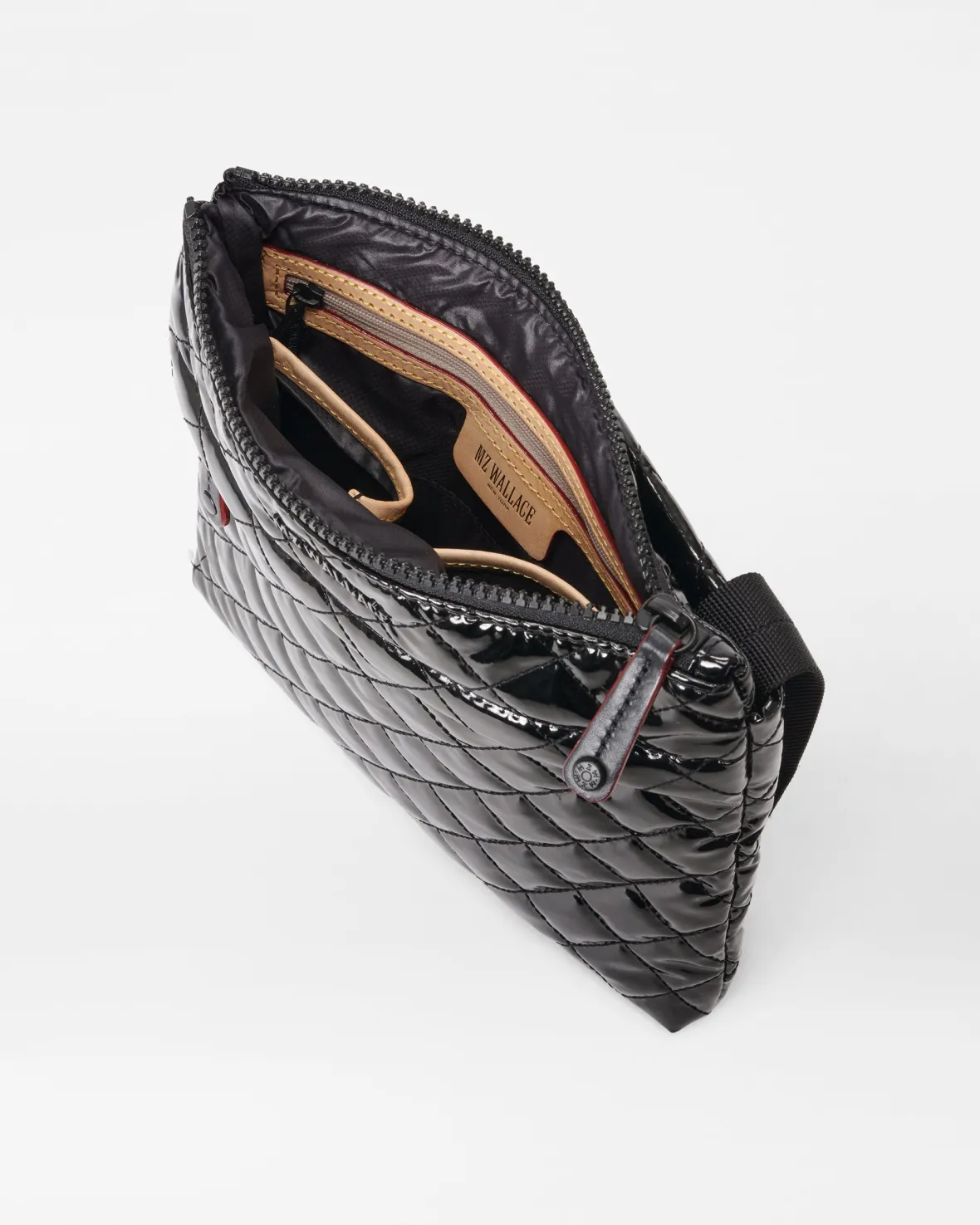 Metro|Crossbody<MZ Wallace Metro Flat Crossbody BlackLacquer