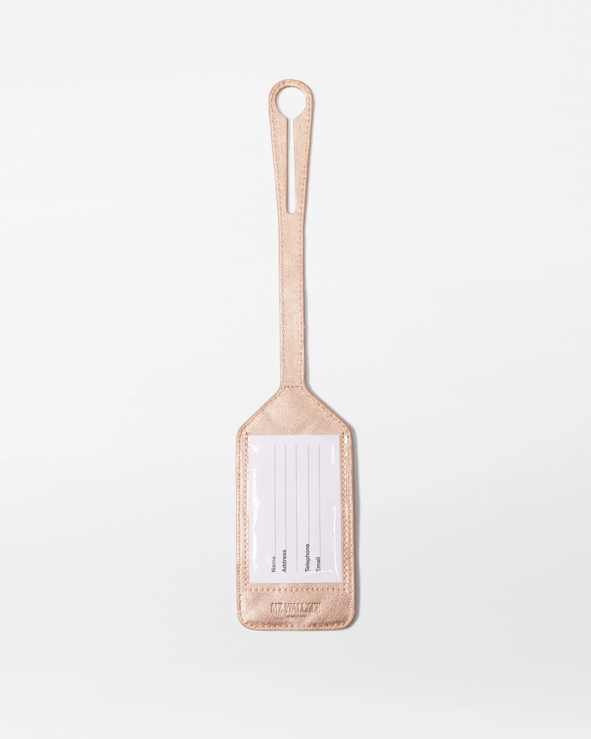 Accessories<MZ Wallace Luggage Tag RoseGoldMetallicLeather