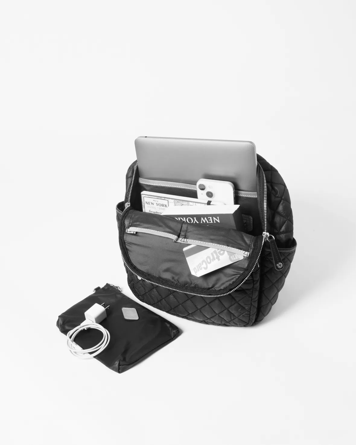 Crosby|Backpacks<MZ Wallace Small Crosby Backpack BlackRec