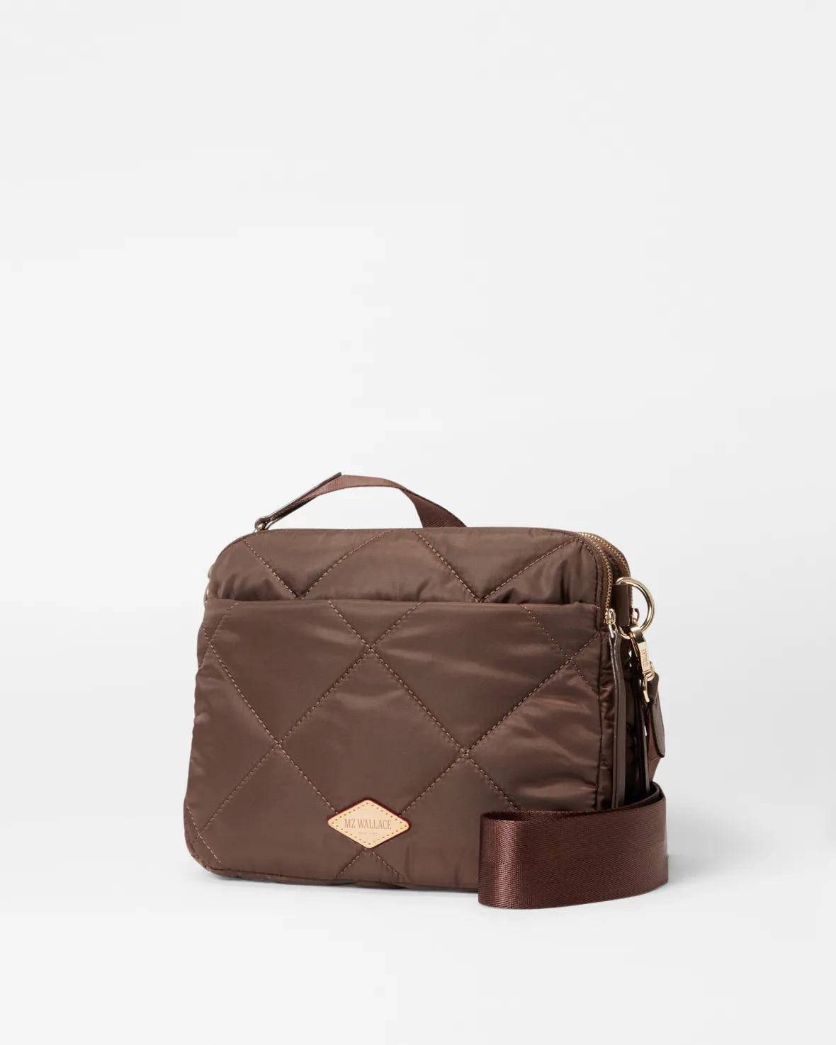 Crossbody|Madison<MZ Wallace Quilted Madison Crossbody Walnut