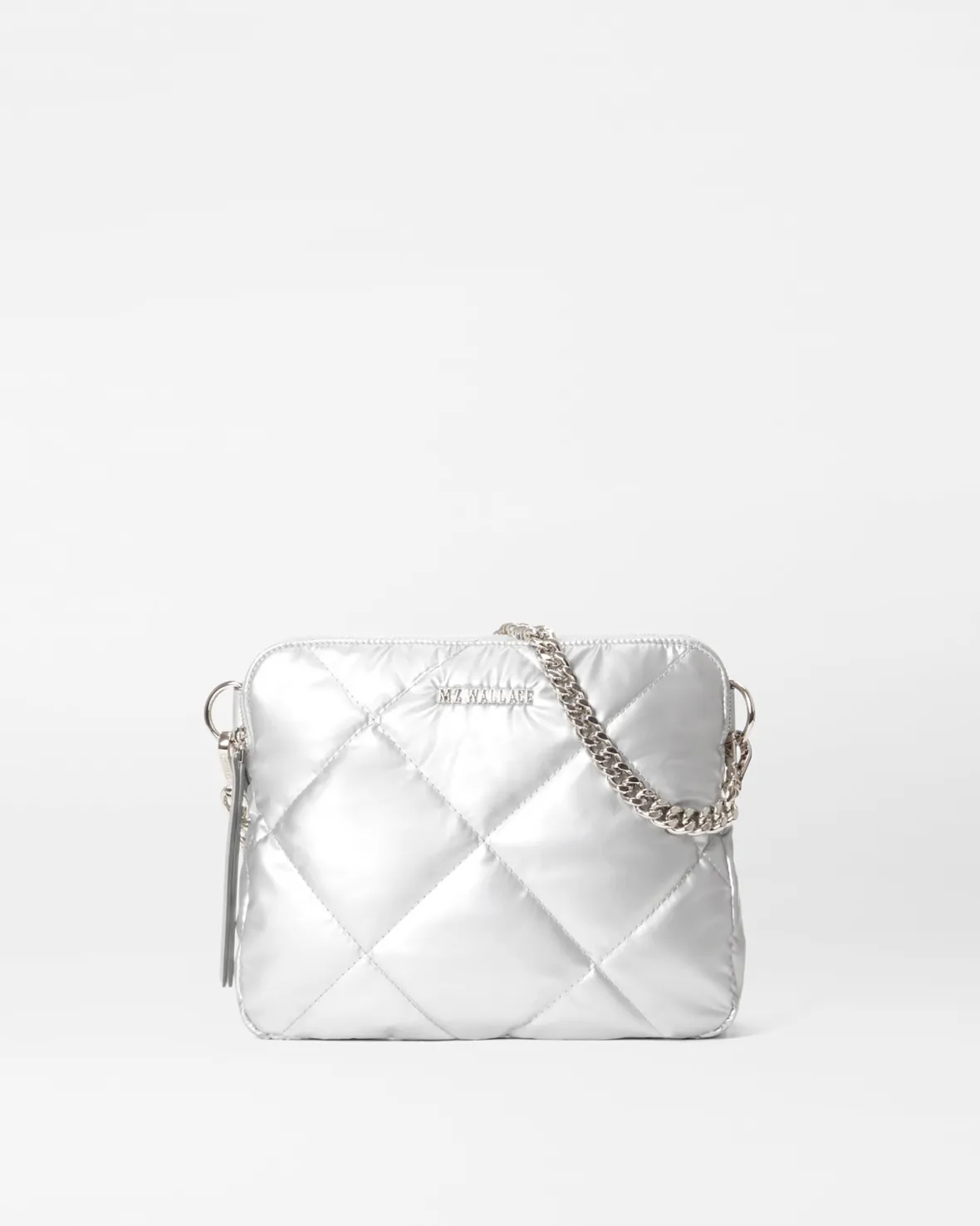 Madison|Crossbody<MZ Wallace Quilted Madison Crossbody MatteSilver