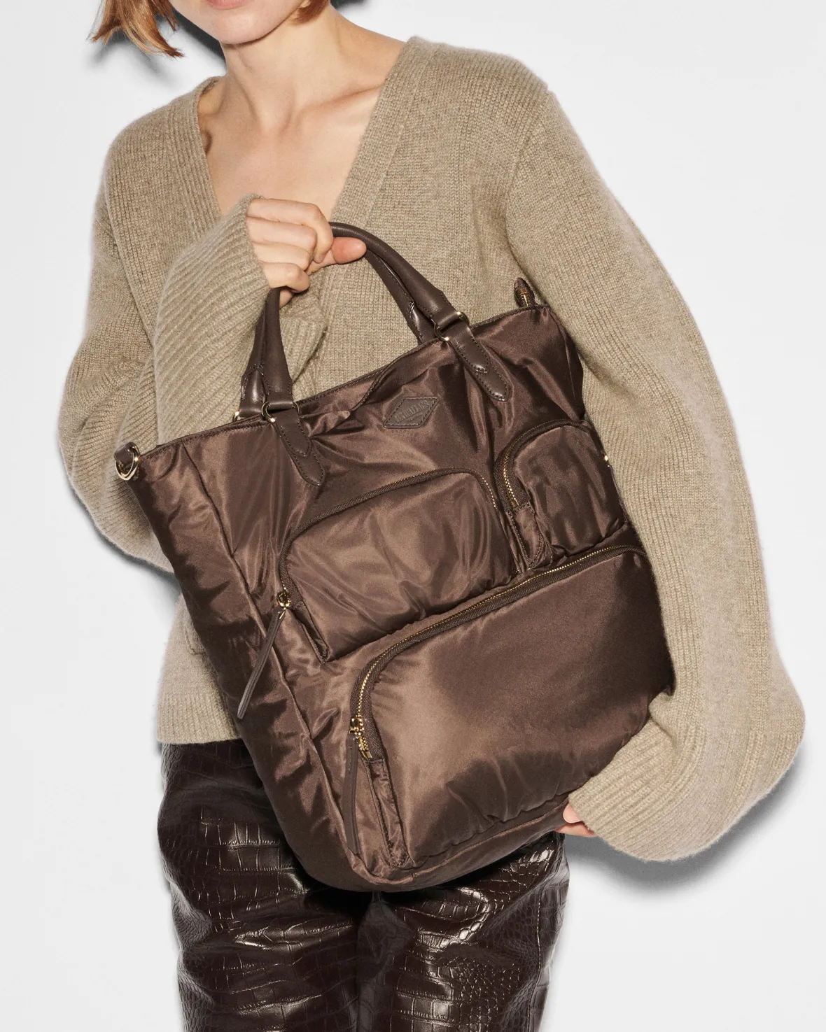 Chelsea|Totes<MZ Wallace Large Chelsea Top Handle Tote Walnut