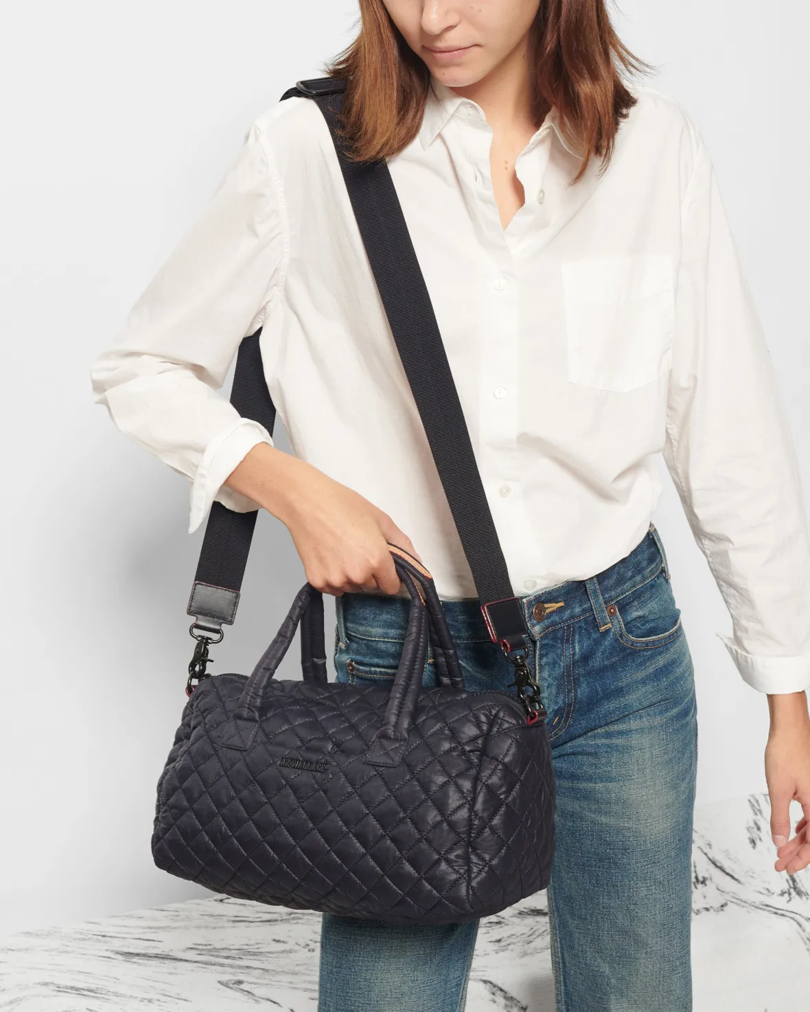 Metro<MZ Wallace Metro Satchel BlackRec