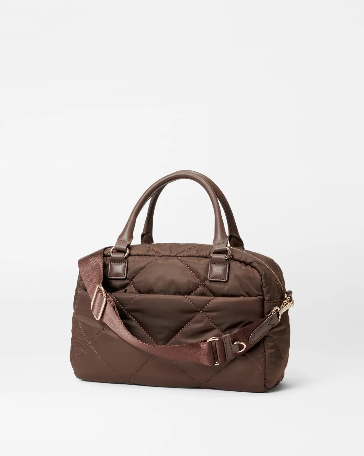 Madison<MZ Wallace Quilted Madison Satchel Walnut