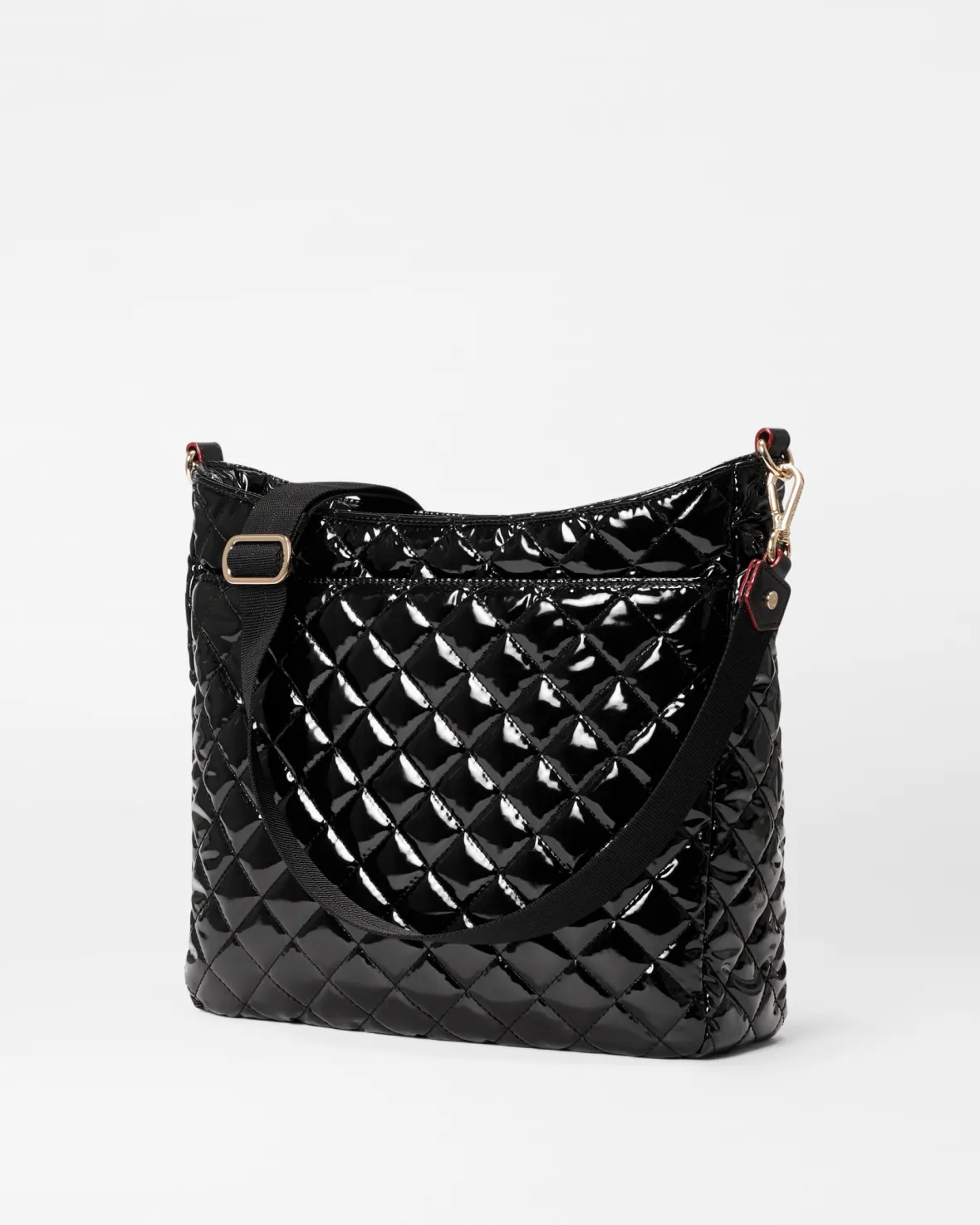 Crosby|Shoulders<MZ Wallace Crosby Hobo BlackLacquer