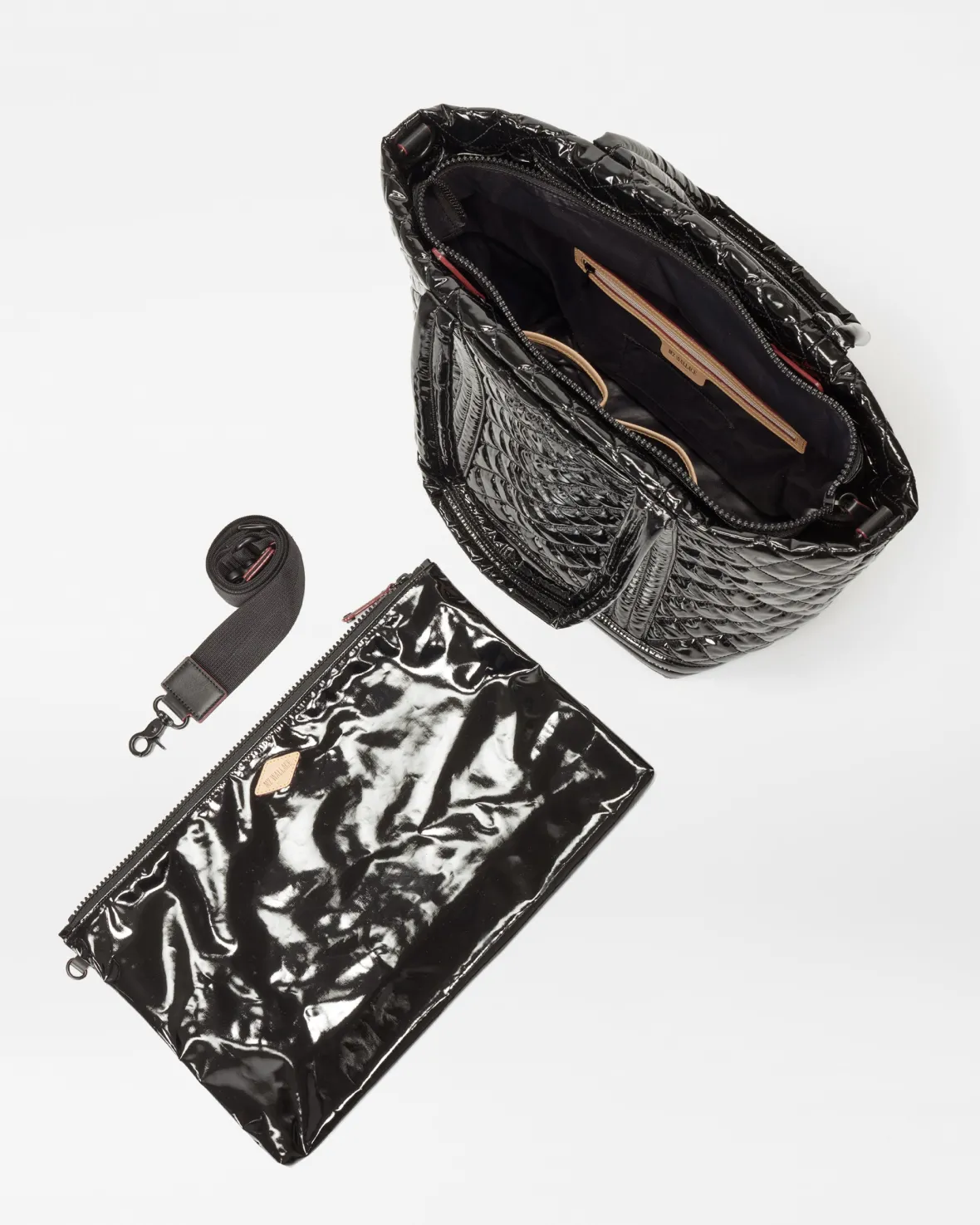 Totes<MZ Wallace Medium Empire Tote BlackLacquer