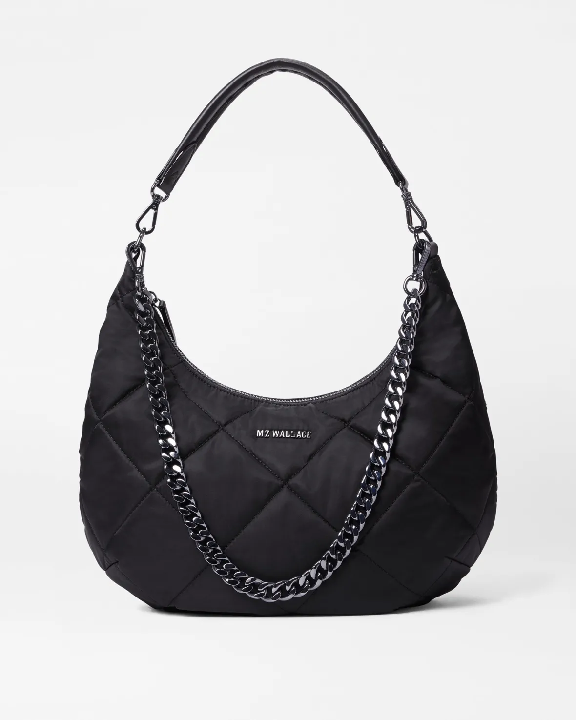 Madison|Shoulders<MZ Wallace Quilted Madison Shoulder Bag BlackRec