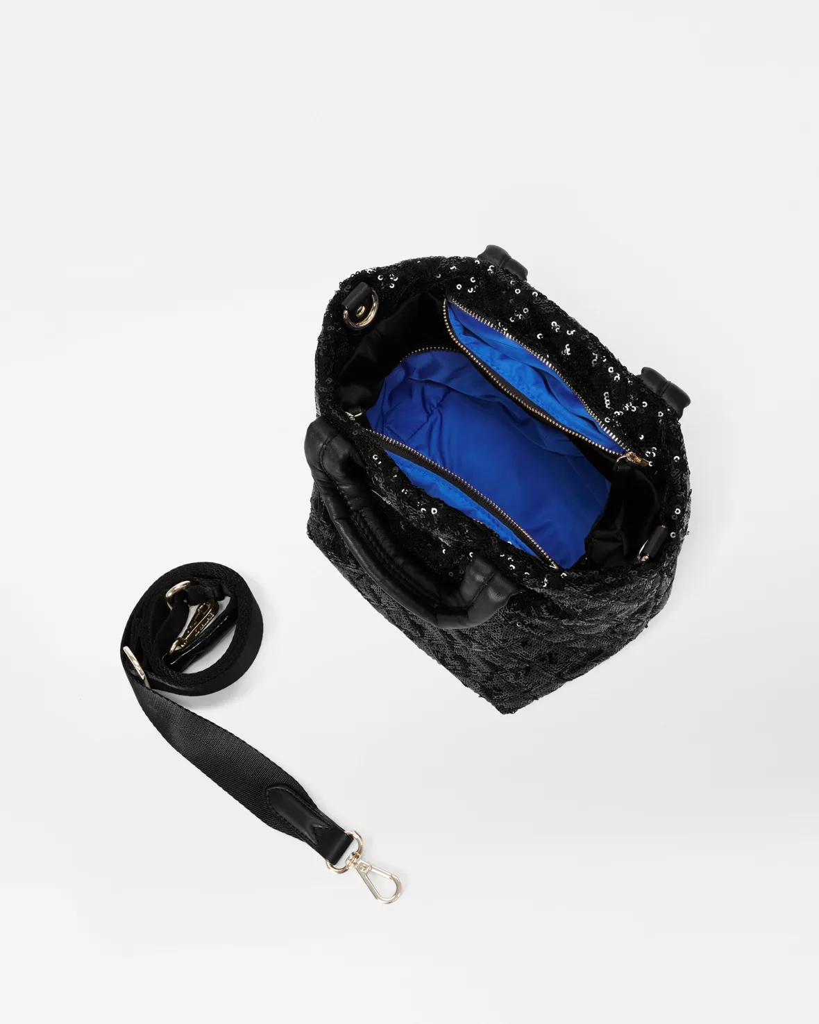 Metro|Totes<MZ Wallace The Metro Tote® Deluxe - Micro BlackSequin