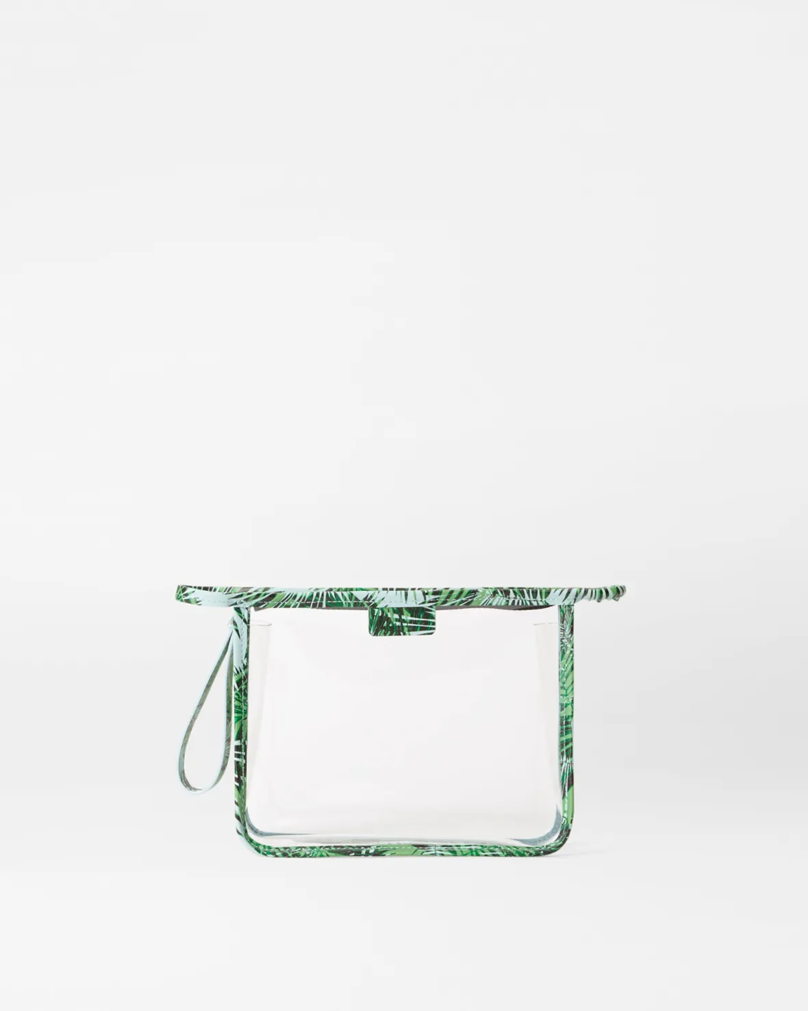 Metro|Accessories<MZ Wallace Small Clear Metro Clutch ClearWithTropicalPalm