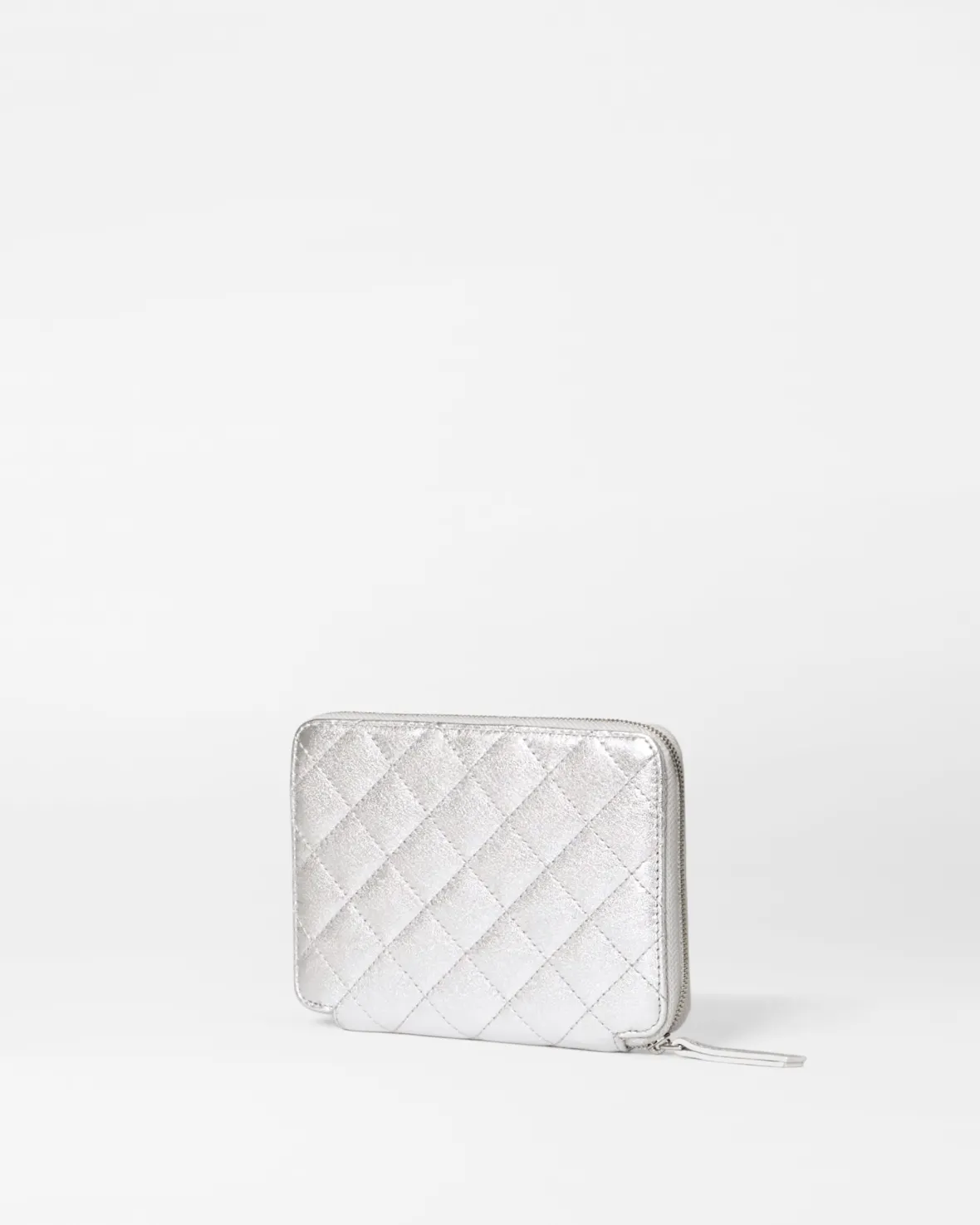 Accessories<MZ Wallace Passport Organizer SilverMetallicLeather