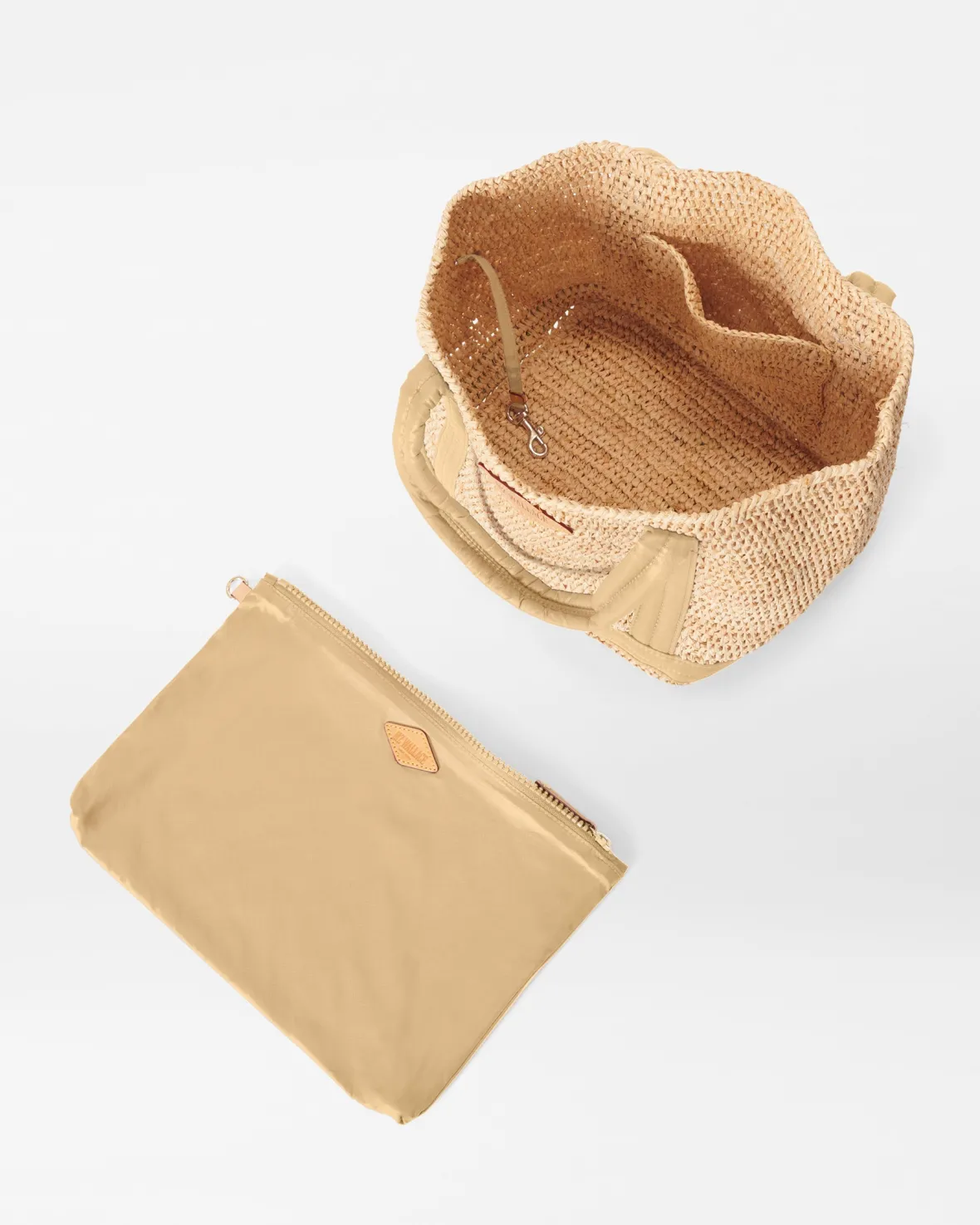 Raffia|Totes<MZ Wallace Small Raffia Tote Raffia/Camel