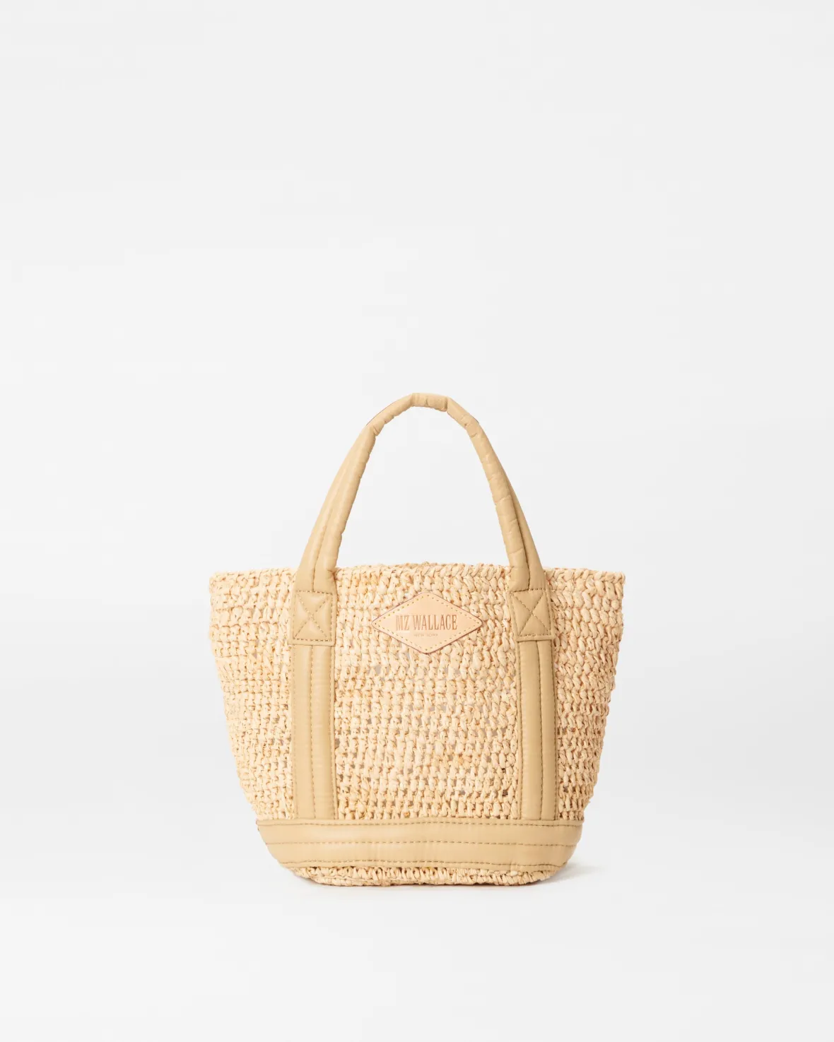 Raffia|Totes<MZ Wallace Mini Raffia Tote Raffia/Camel