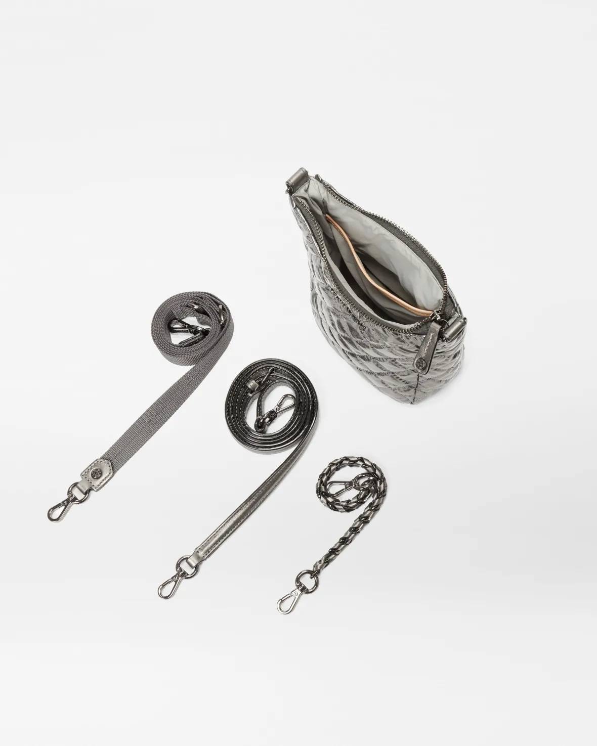 Crosby|Crossbody<MZ Wallace Crosby Go PewterMetallic