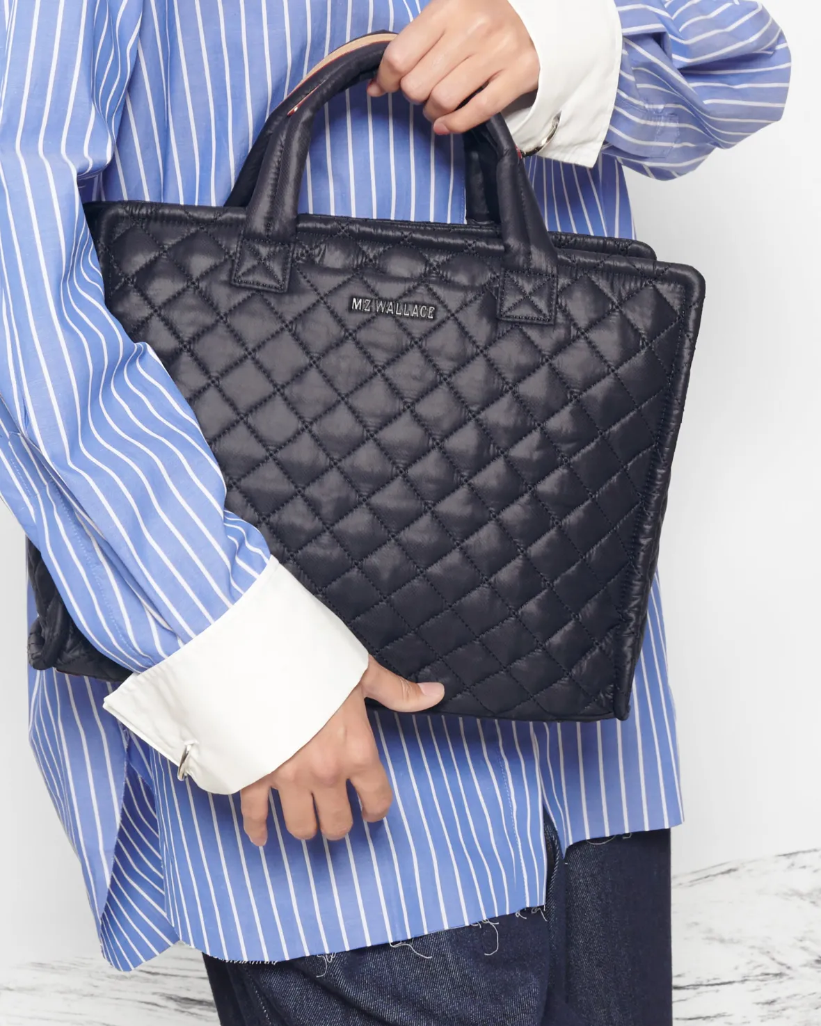 Metro|Work<MZ Wallace Medium Box Tote Black