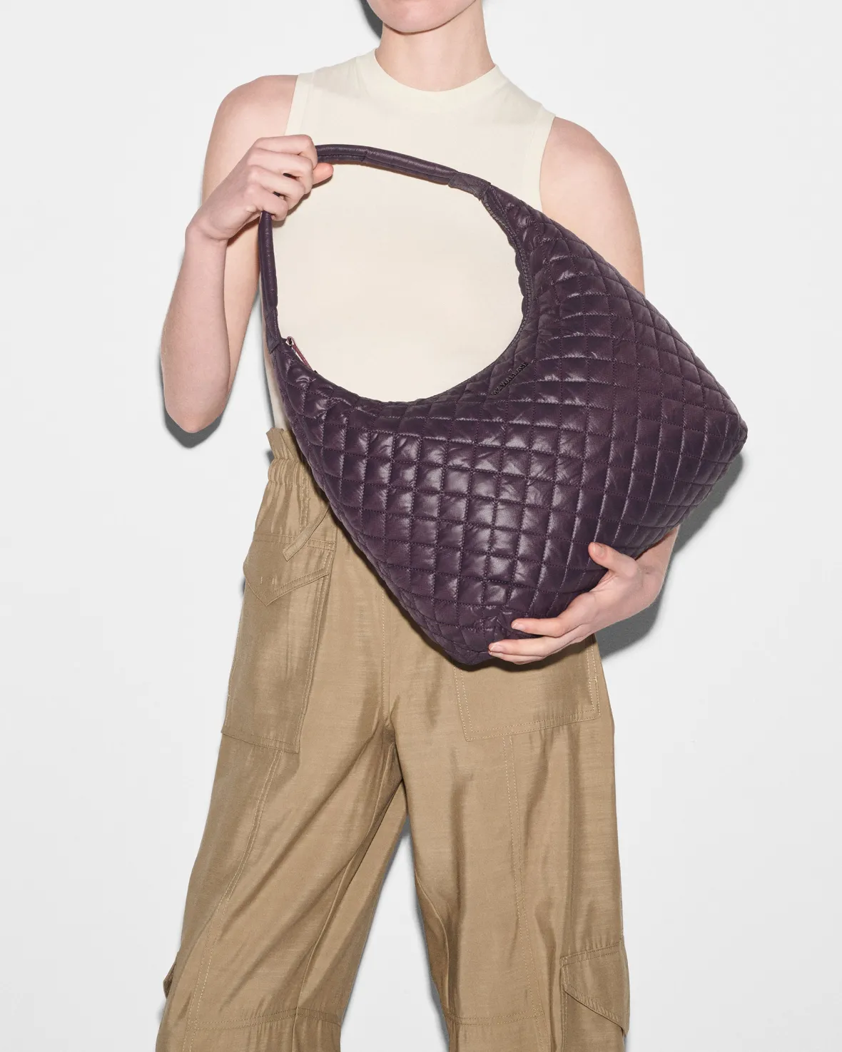 Shoulders<MZ Wallace Large Metro Shoulder Raisin