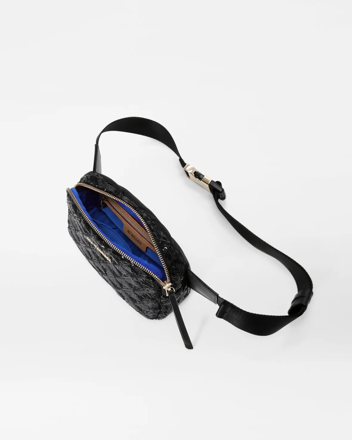 Madison|Belt Bags & Slings<MZ Wallace Quilted Madison Belt Bag BlackSequin