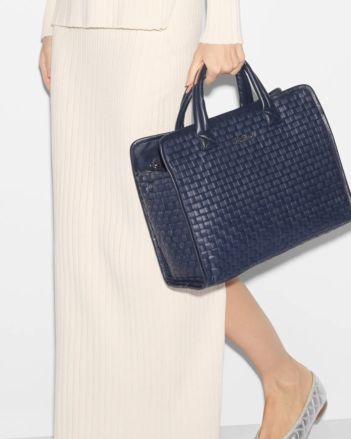 Work|Totes<MZ Wallace Medium Woven Box Tote Dawn
