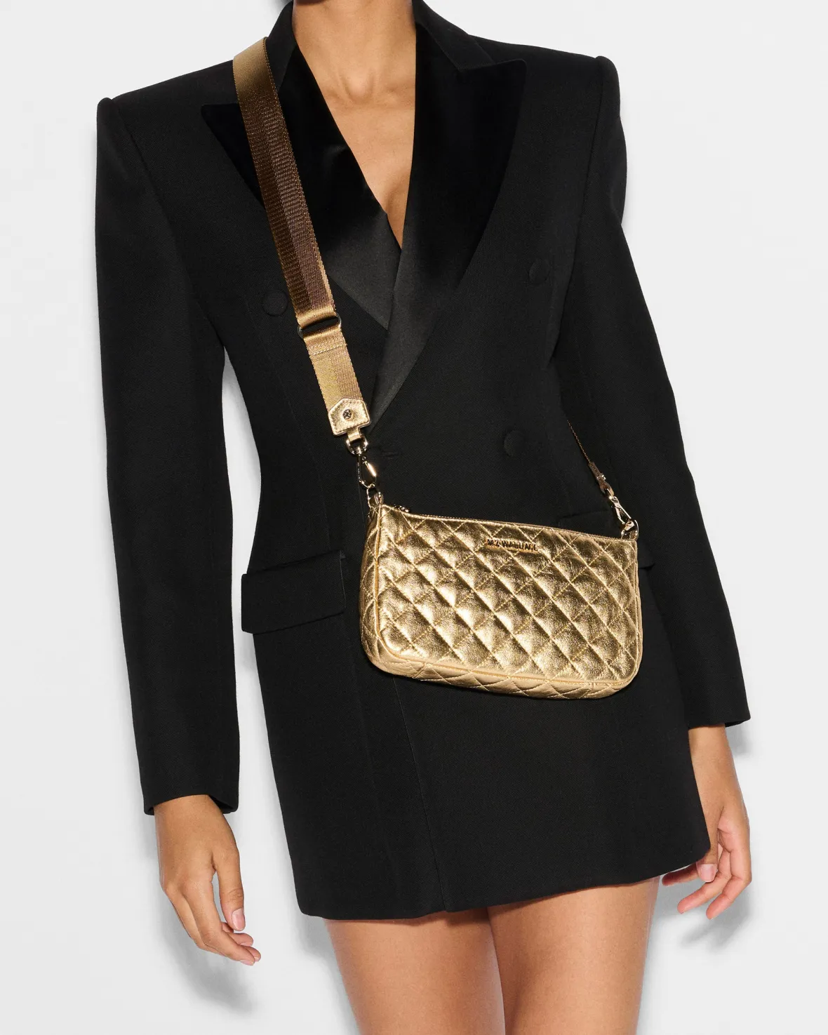 Crossbody<MZ Wallace Crosby Convertible Crossbody GoldMultiSequin