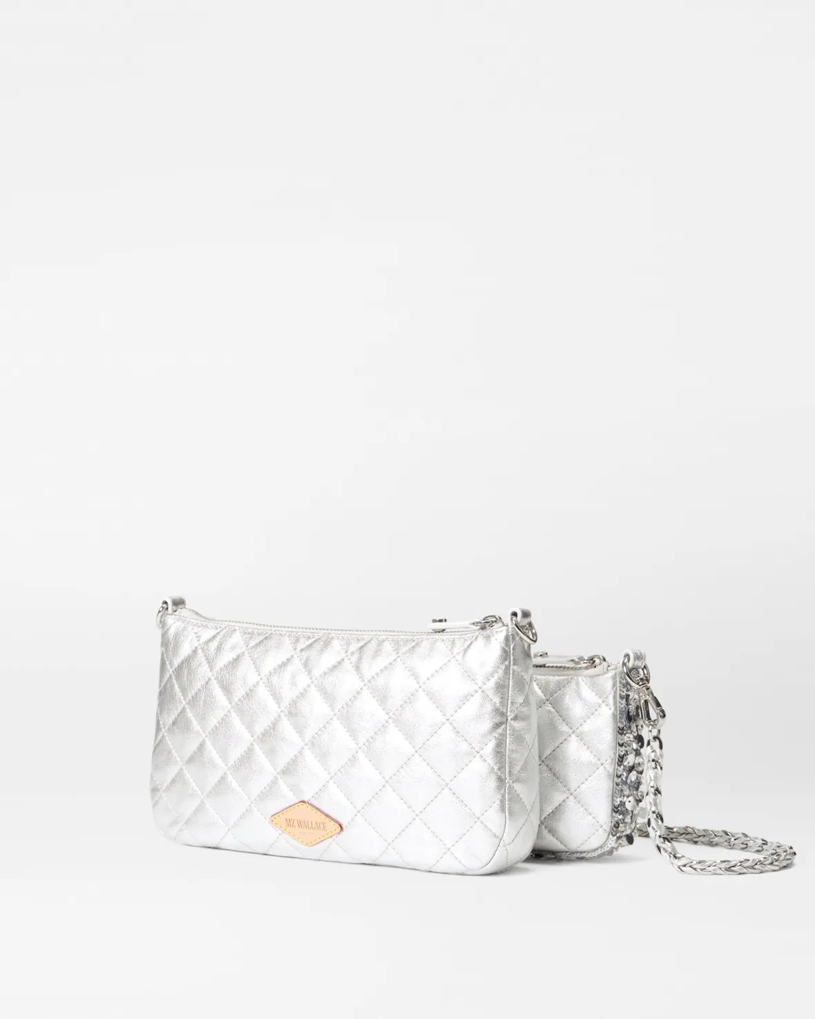 Crossbody<MZ Wallace Crosby Convertible Crossbody IceMultiSequin