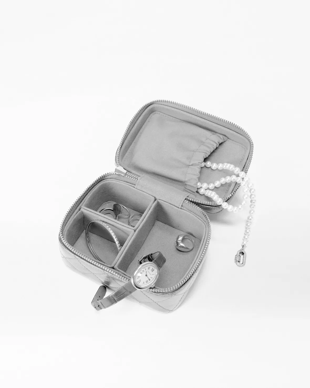 Accessories<MZ Wallace Jewelry Box SilverMetallicLeather