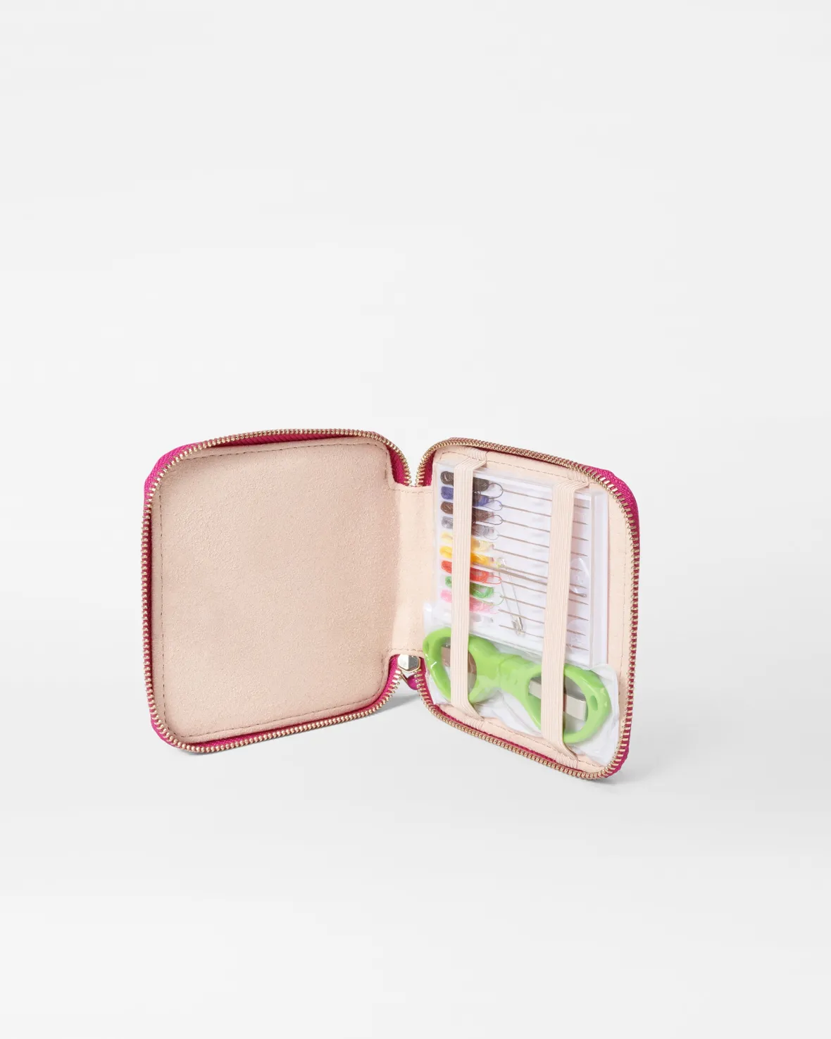 Accessories<MZ Wallace Travel Sewing Kit HotPinkMetallicLeather