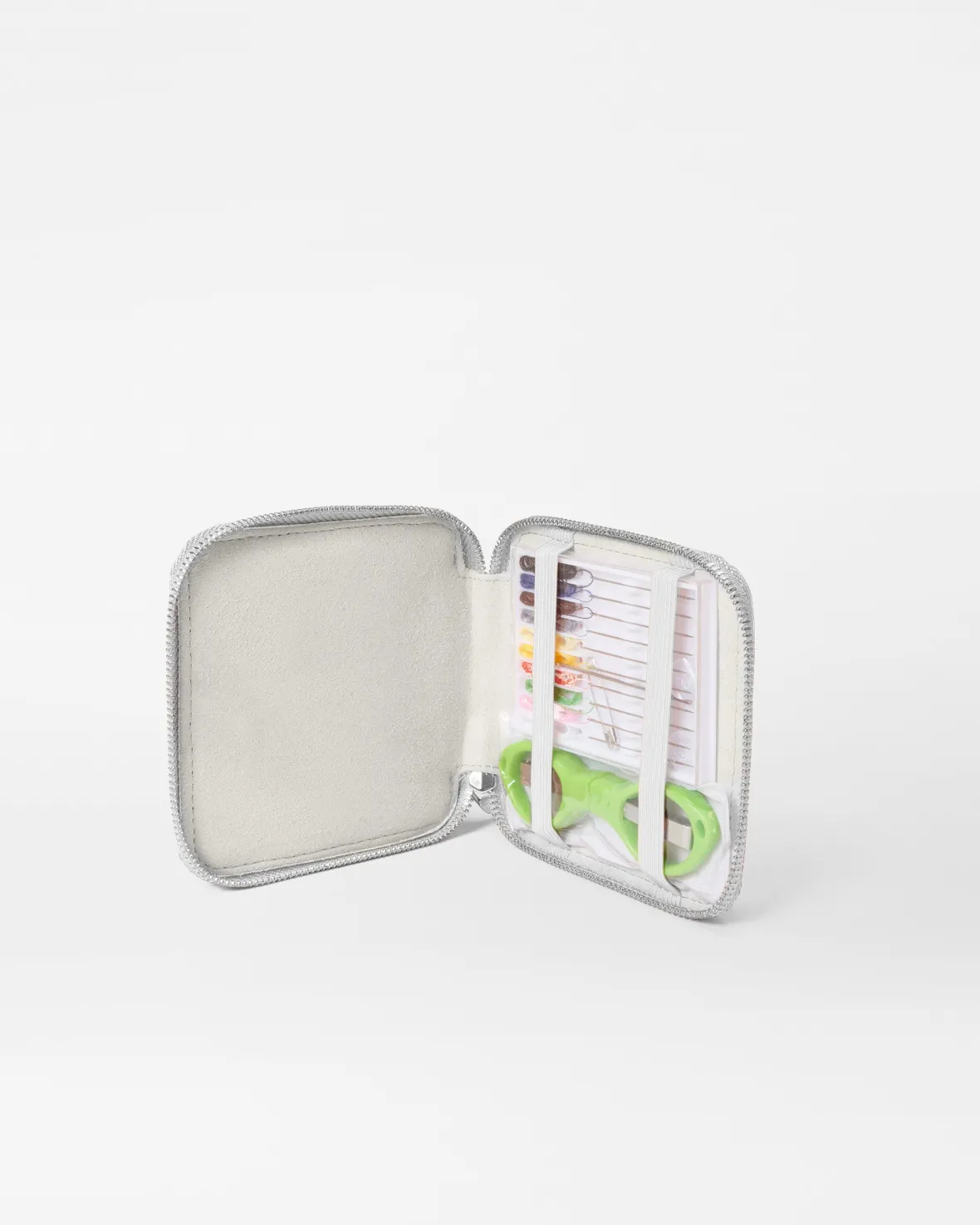Accessories<MZ Wallace Travel Sewing Kit SilverMetallicLeather