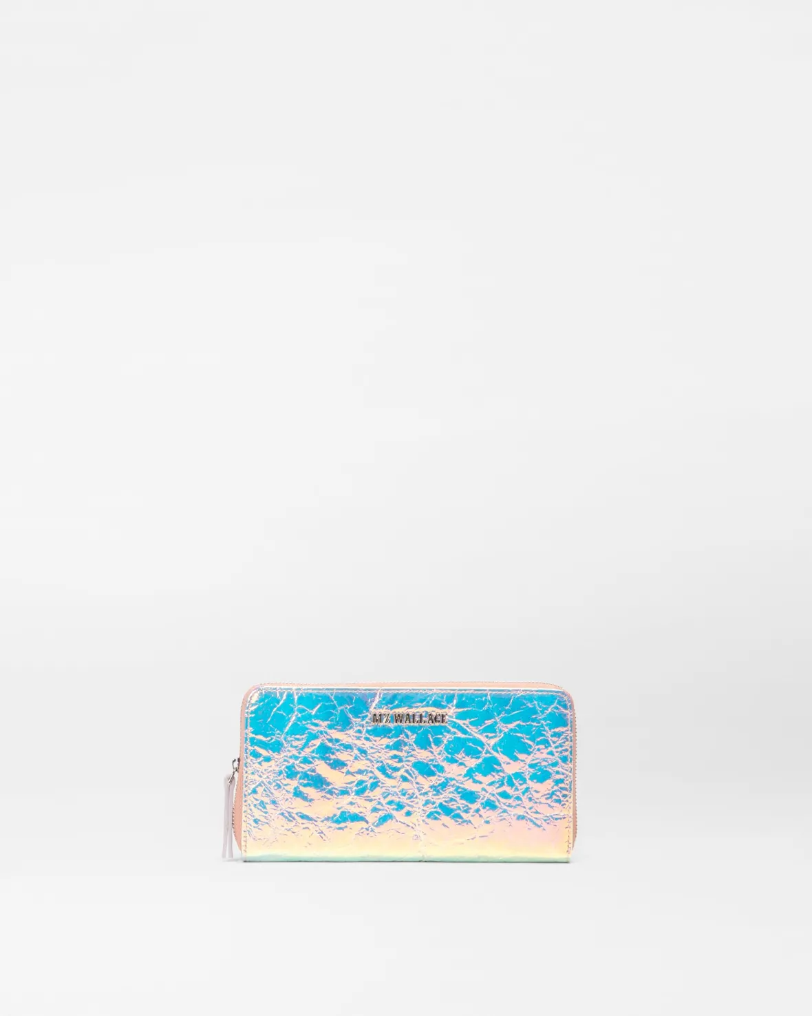 Accessories|MZW Exclusives<MZ Wallace Long Zip Round Wallet PinkOpalLeather