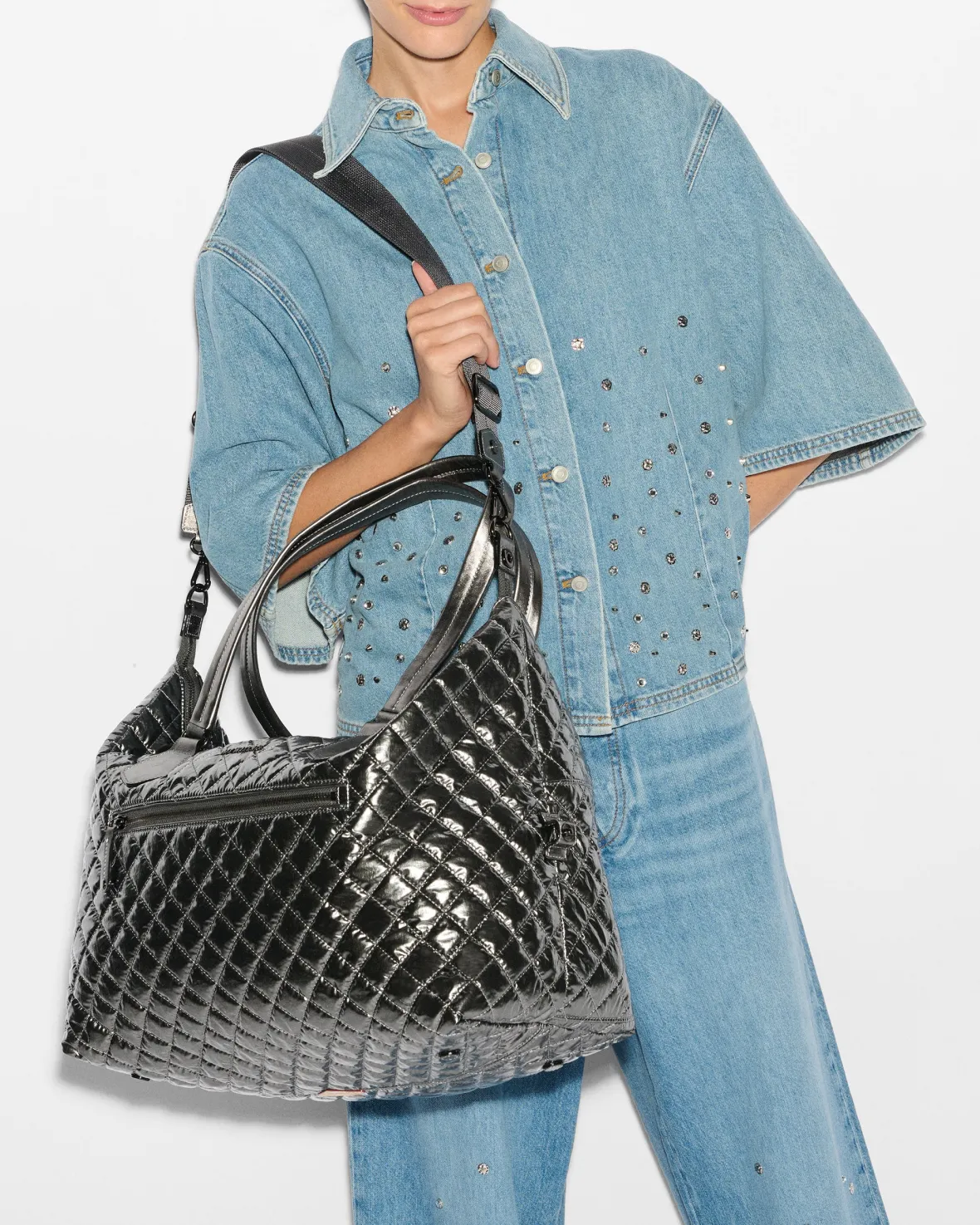 Crosby|Duffels<MZ Wallace Crosby Getaway PewterMetallic