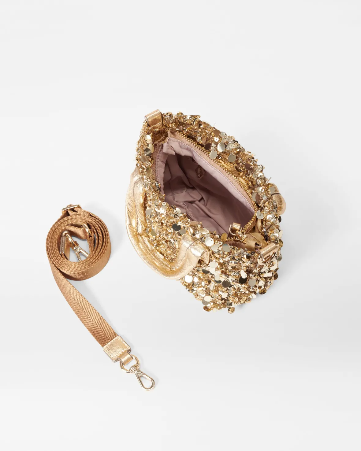 Totes|Metro<MZ Wallace Petite Metro Tote Deluxe GoldMultiSequin